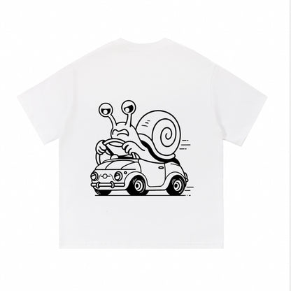 Angry snail | white