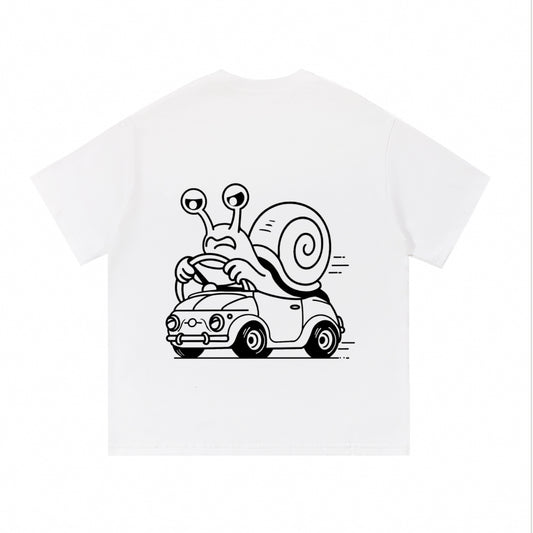 Angry snail | white